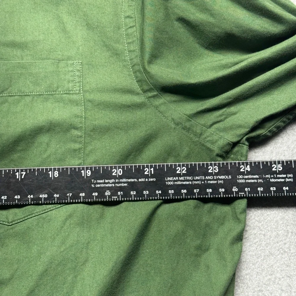 Banana Republic Mens Large Green Cotton Classic Long Sleeve Button Down Shirt L